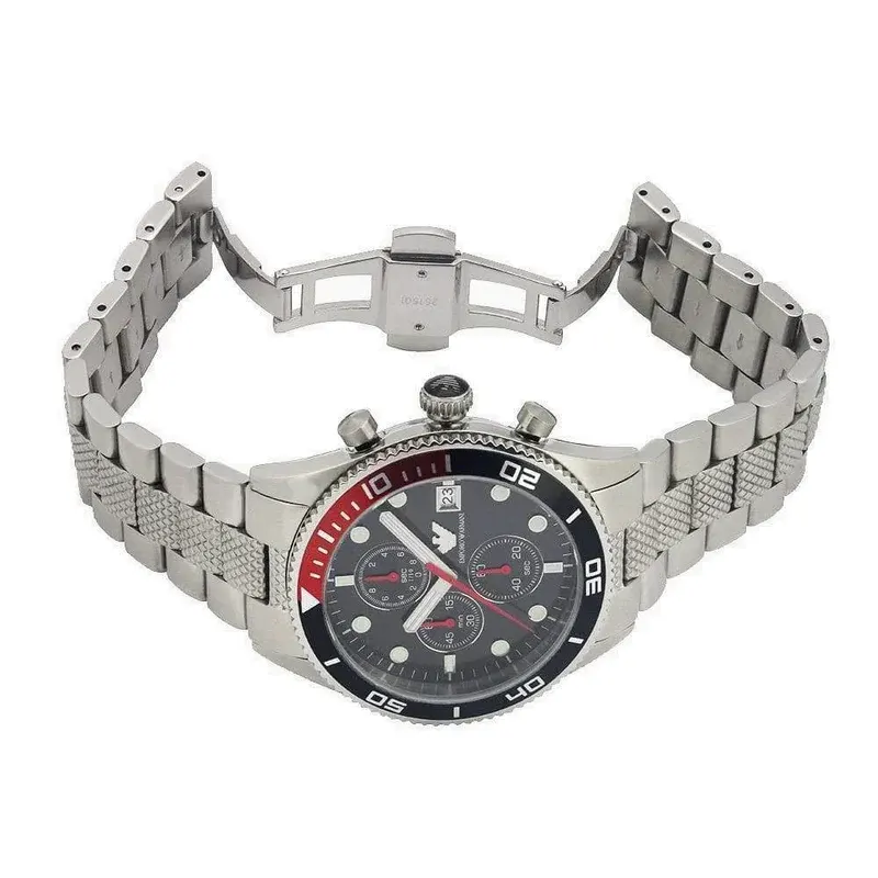 Emporio Armani Sportivo Chronograph Black Dial Men's Watch- AR5855